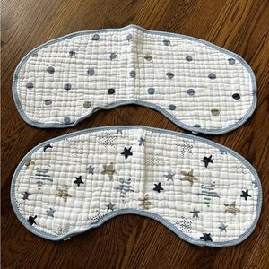 aden + anais White and Gray Star Bibs